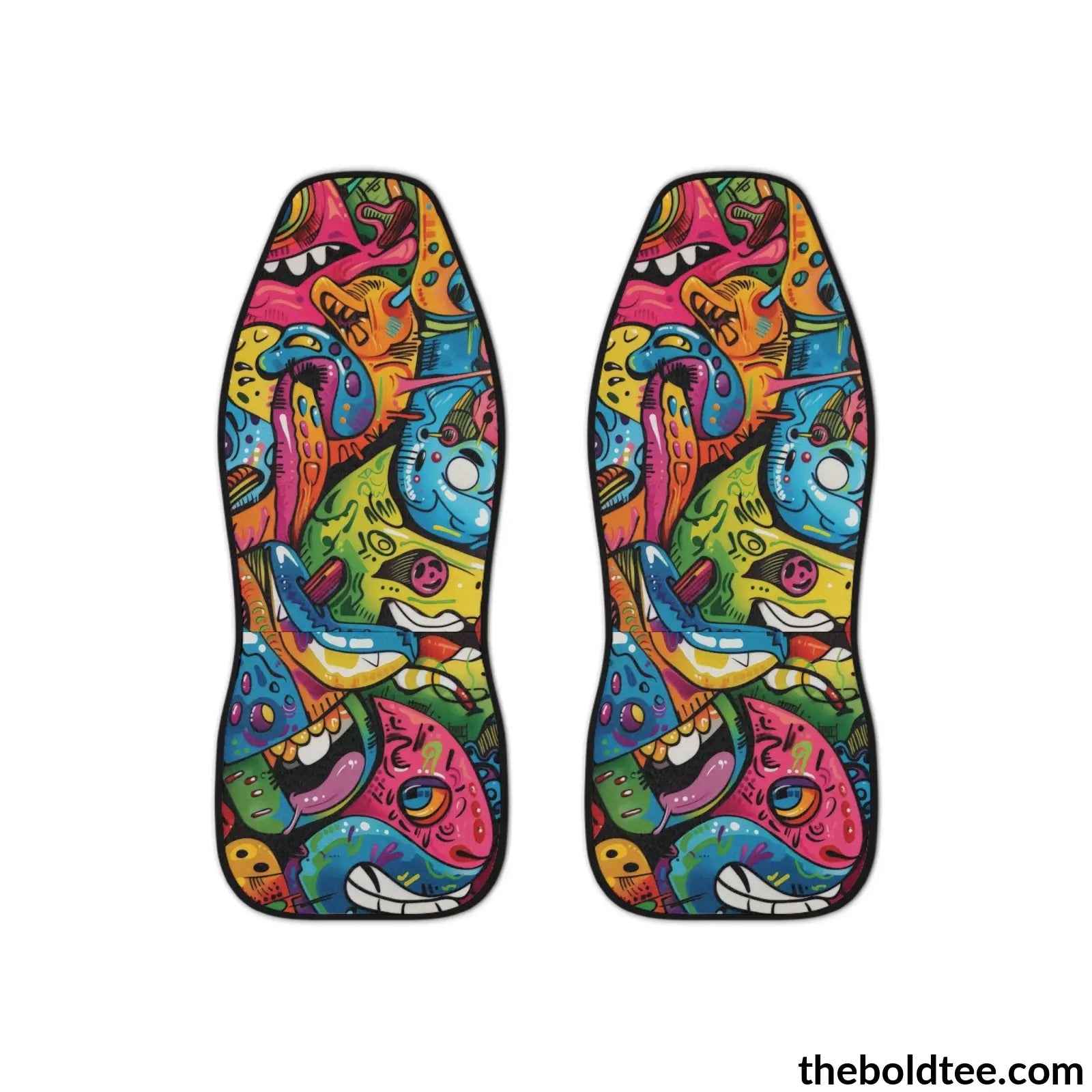 Graffiti Car Seat Covers (2 Pcs.) All Over Prints