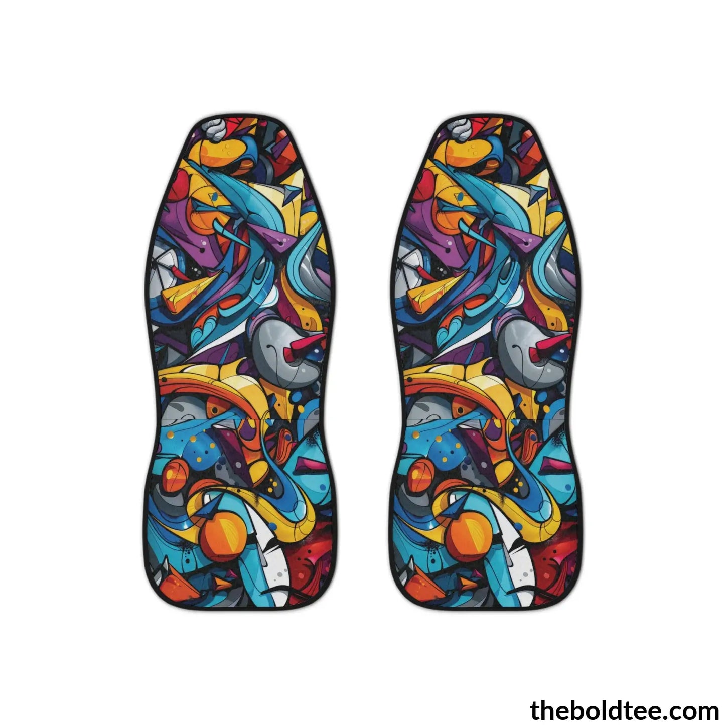 Graffiti Car Seat Covers (2 Pcs.) All Over Prints