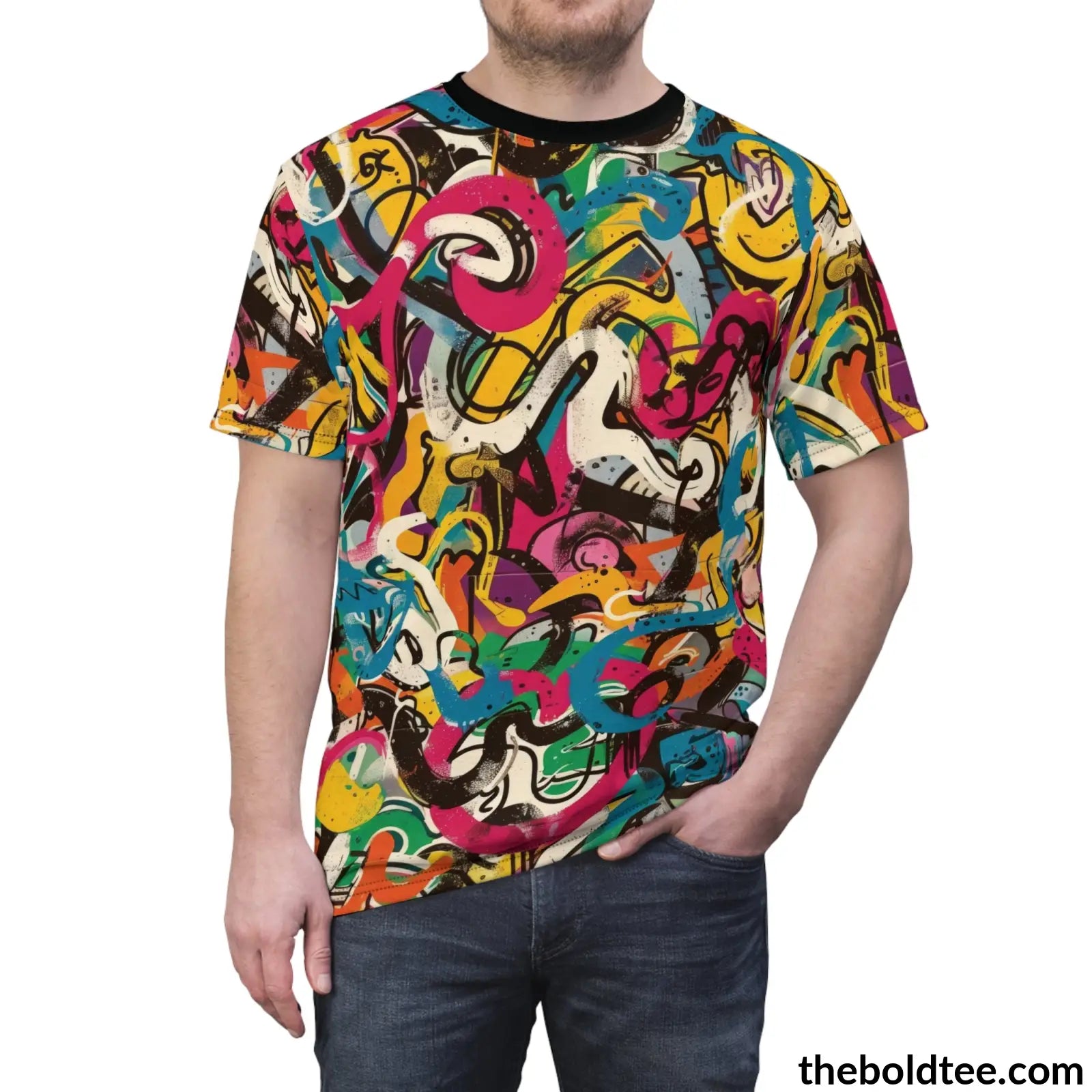 Graffiti Tee - Premium All Over Print Crewneck Shirt Prints