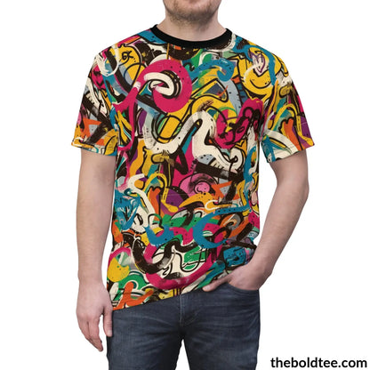 Graffiti Tee - Premium All Over Print Crewneck Shirt Prints