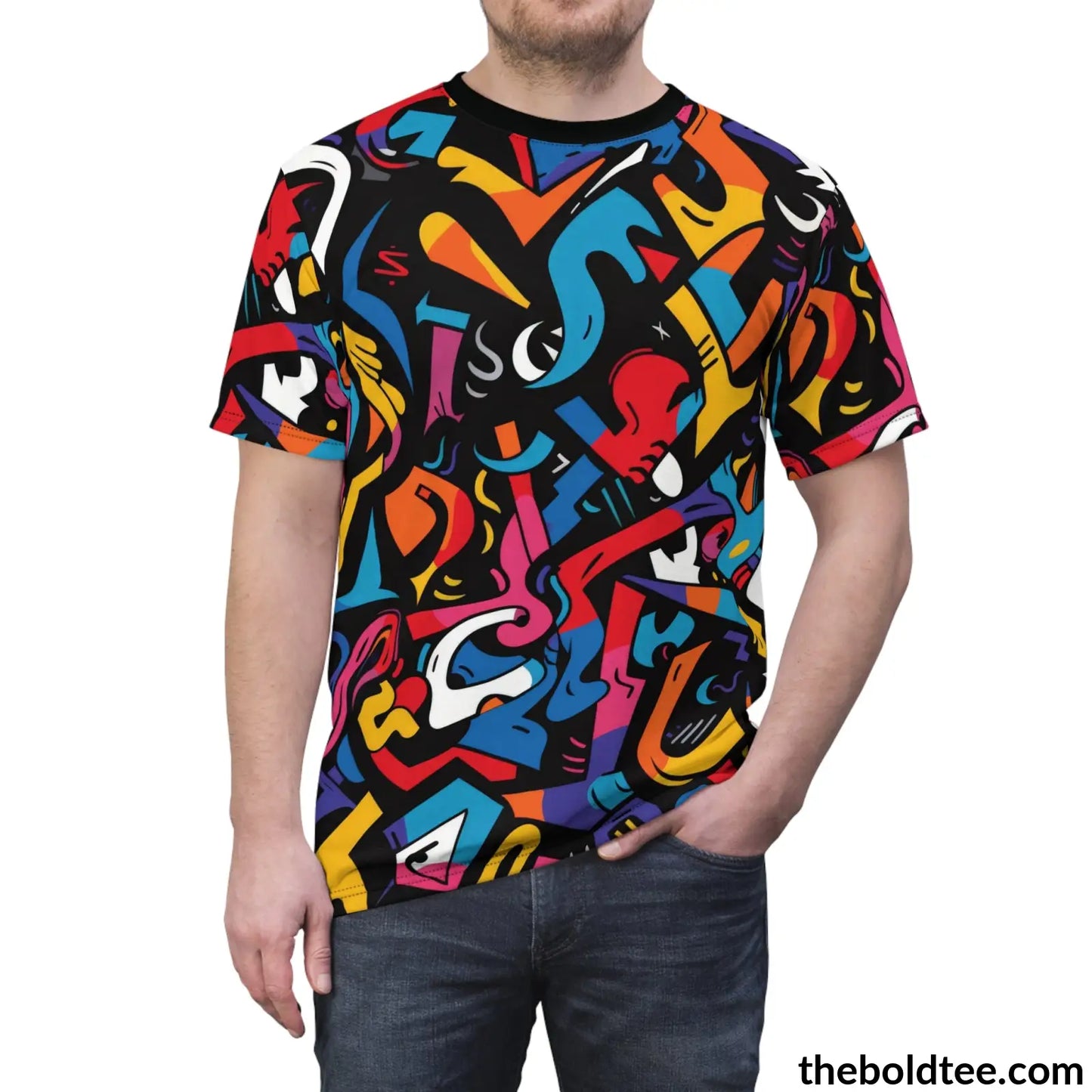 Graffiti Tee - Premium All Over Print Crewneck Shirt Prints