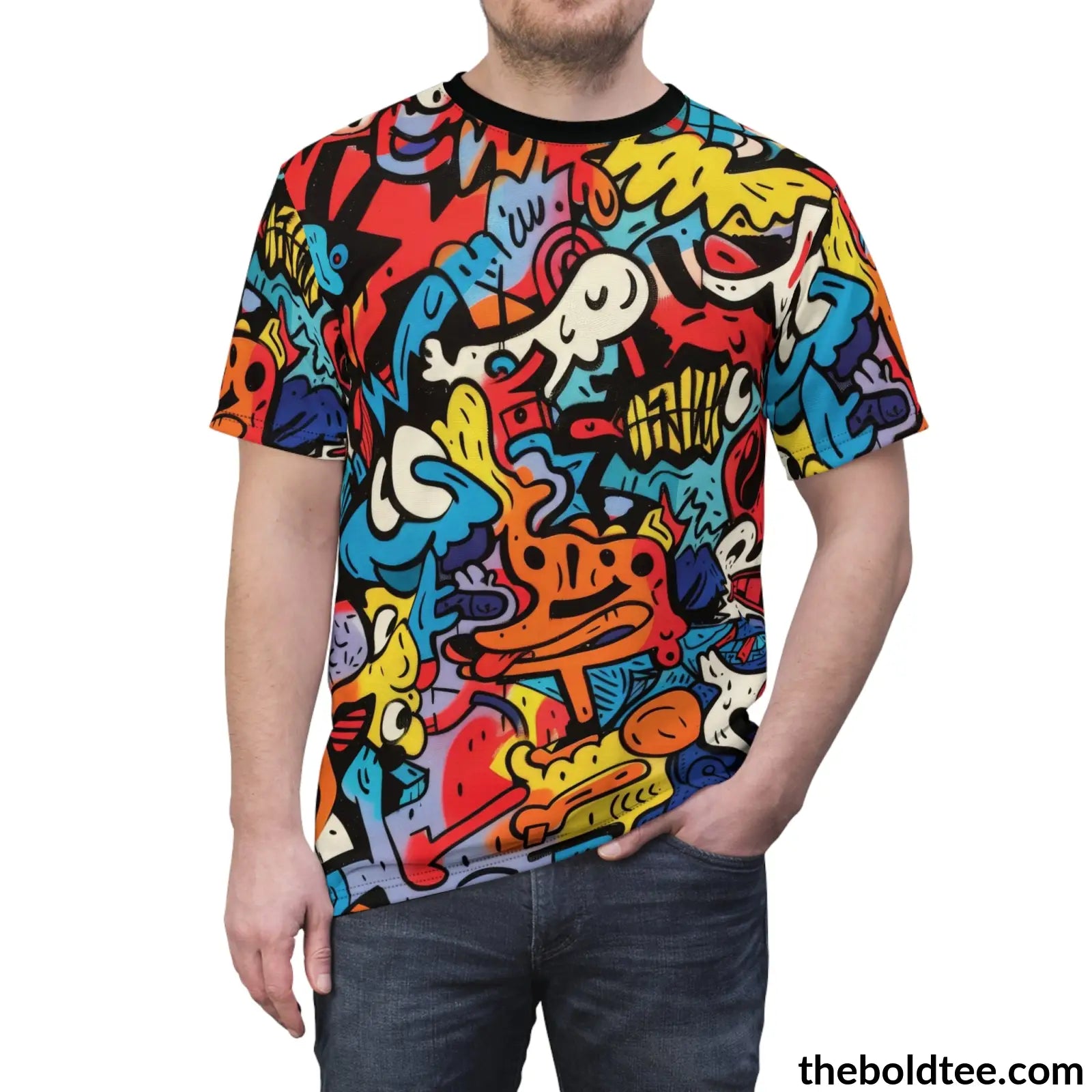 Graffiti Tee - Premium All Over Print Crewneck Shirt Prints