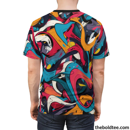 Graffiti Tee - Premium All Over Print Crewneck Shirt Prints