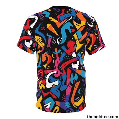 Graffiti Tee - Premium All Over Print Crewneck Shirt Prints