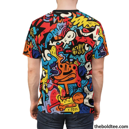 Graffiti Tee - Premium All Over Print Crewneck Shirt Prints