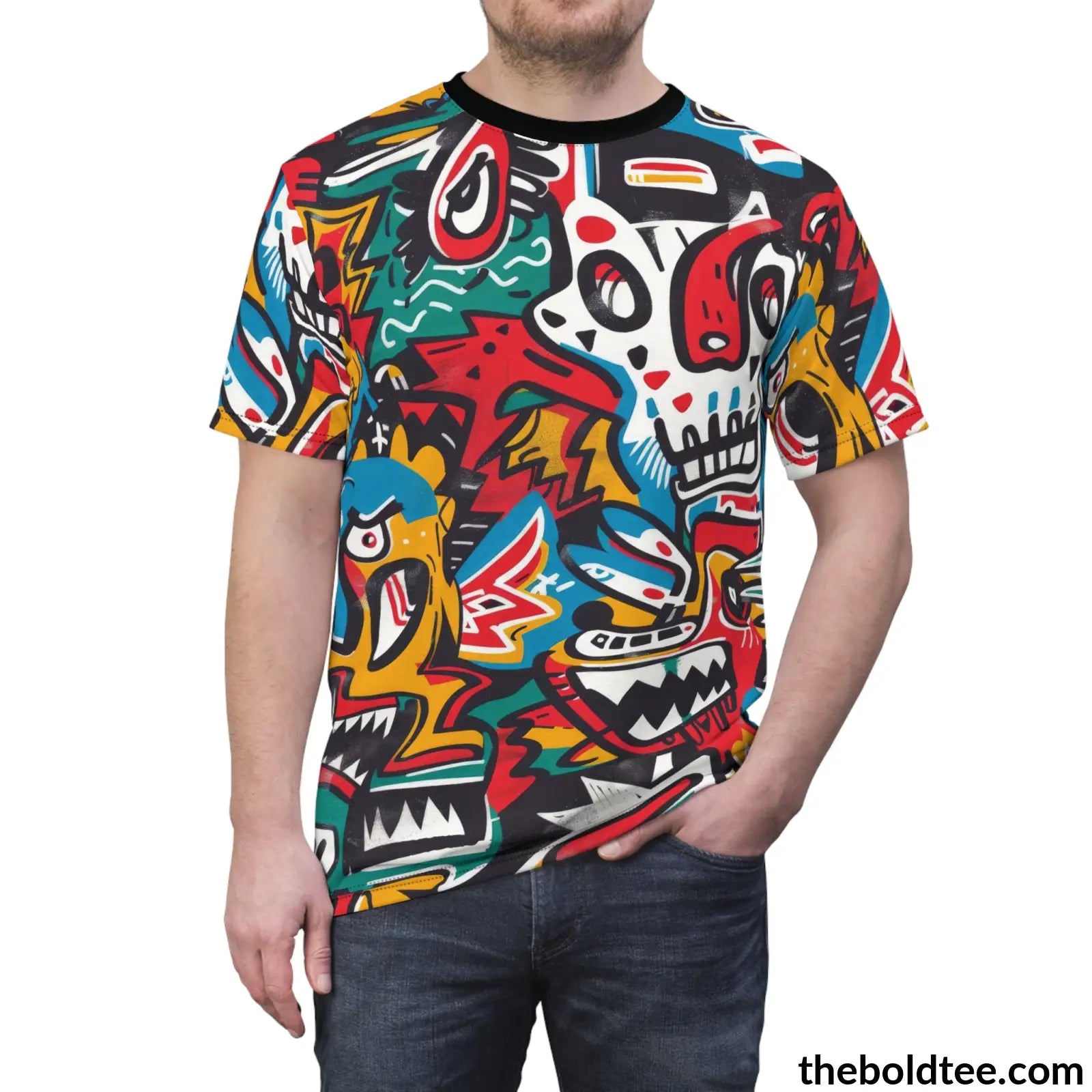 Graffiti Tee - Premium All Over Print Crewneck Shirt Prints