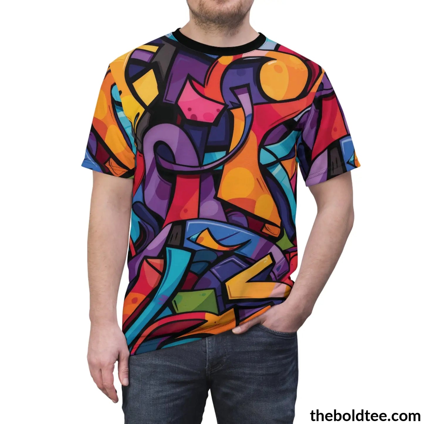 Graffiti Tee - Premium All Over Print Crewneck Shirt Prints