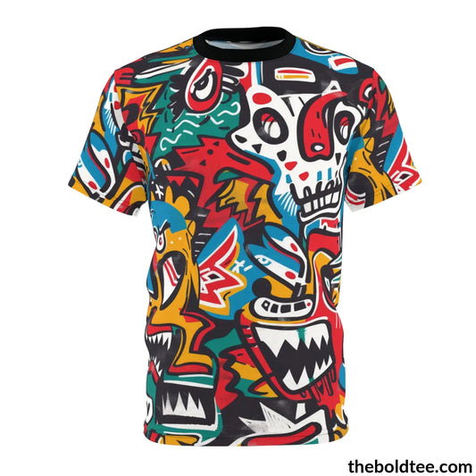 Graffiti Tee - Premium All Over Print Crewneck Shirt S Prints