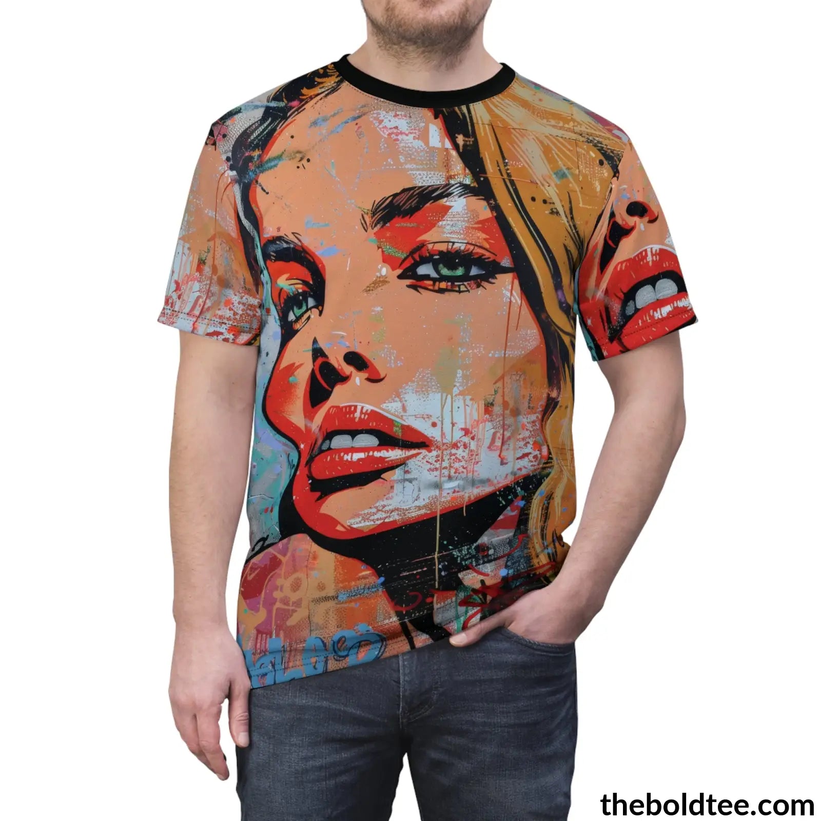 Grafitti Pop Art Tee - Premium All Over Print Crewneck Prints