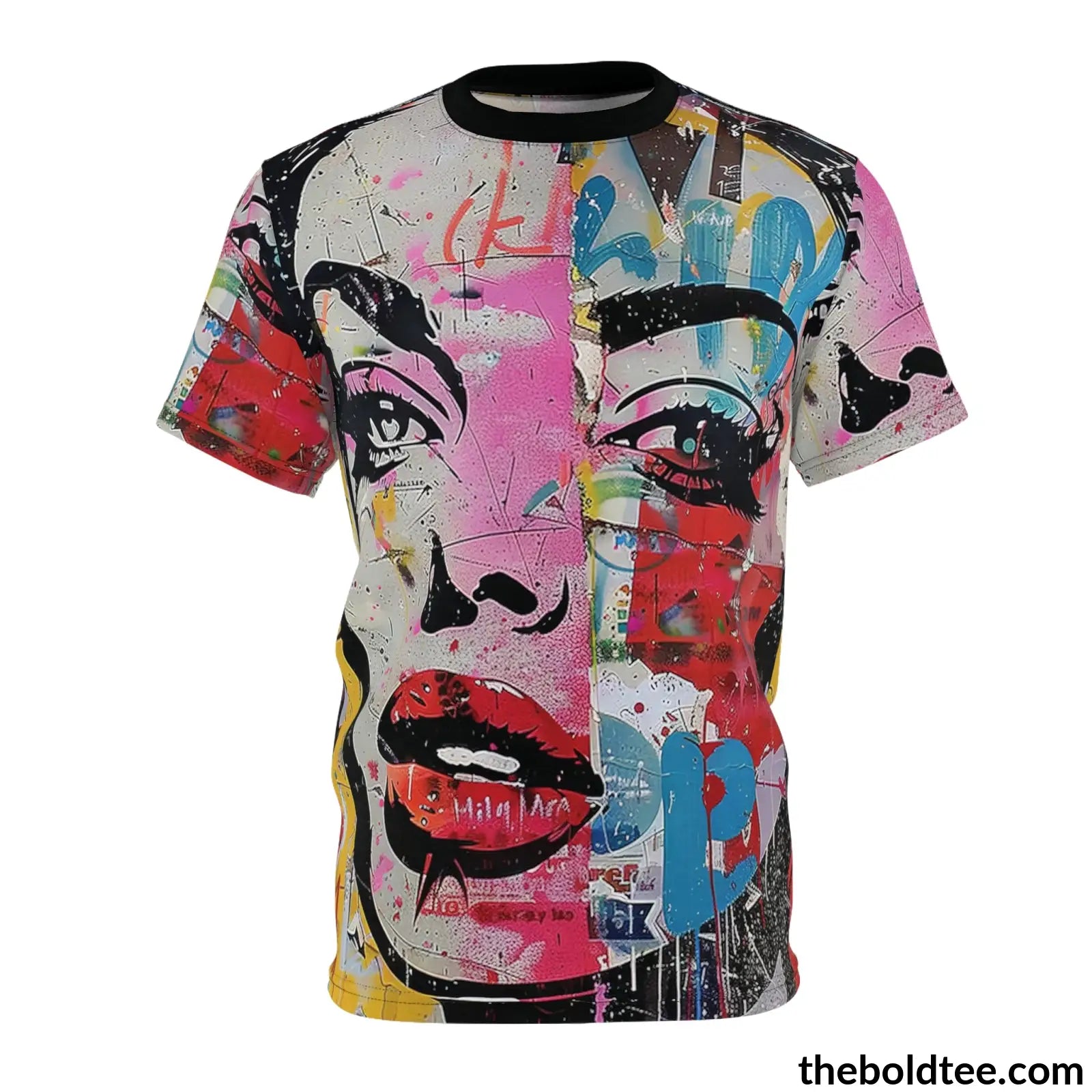 Grafitti Pop Art Tee - Premium All Over Print Crewneck Black Stitching / 6 Oz. S Prints