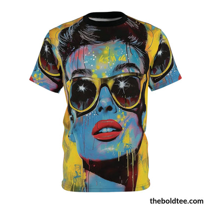 Grafitti Pop Art Tee - Premium All Over Print Crewneck Black Stitching / 6 Oz. S Prints