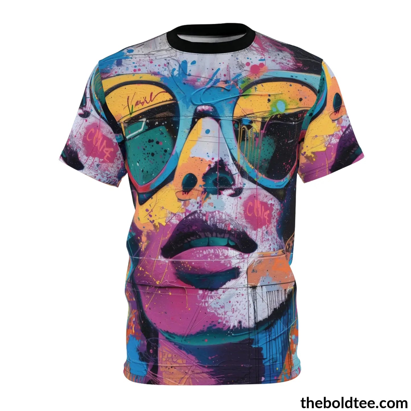 Grafitti Pop Art Tee - Premium All Over Print Crewneck Black Stitching / 6 Oz. S Prints