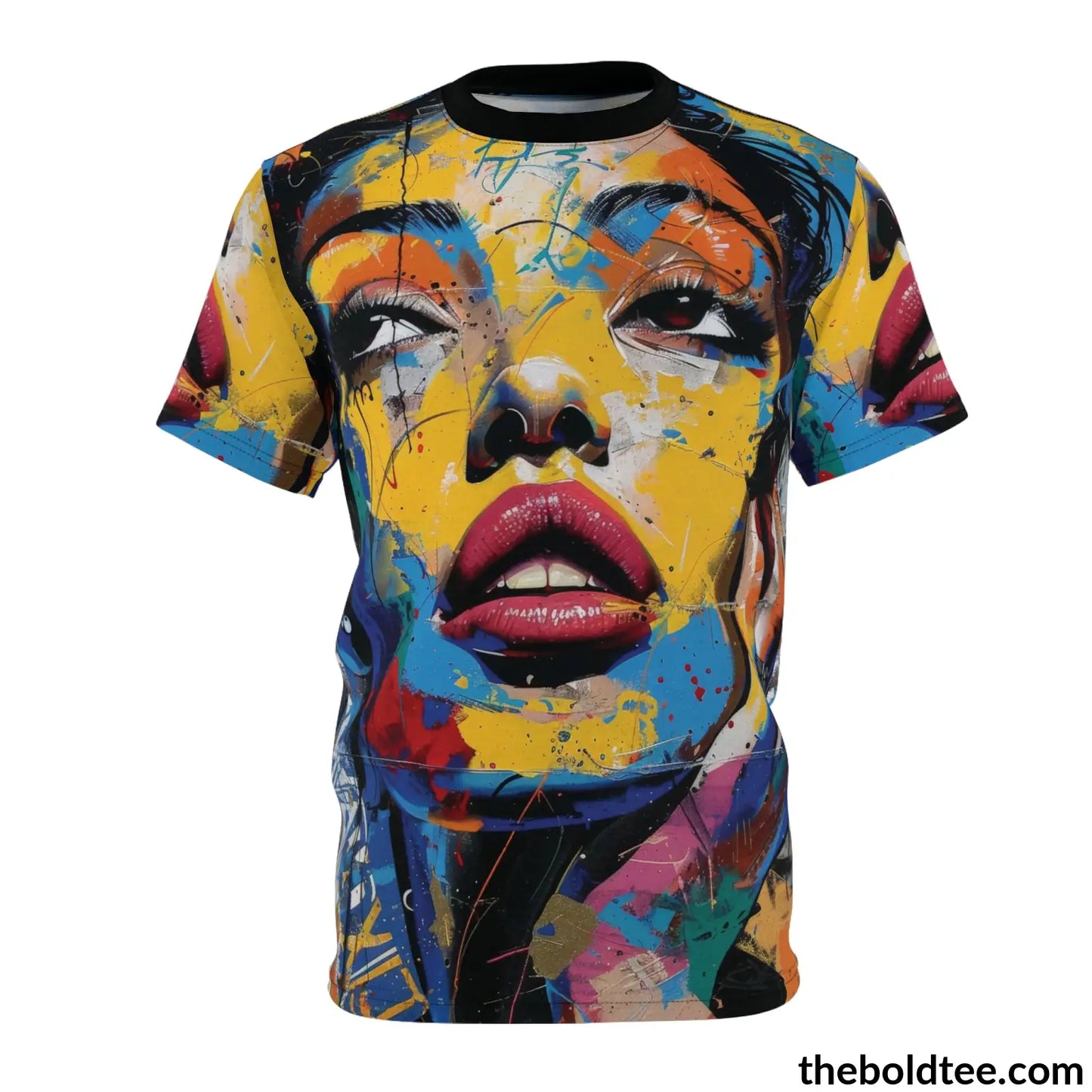 Grafitti Pop Art Tee - Premium All Over Print Crewneck Black Stitching / 6 Oz. S Prints