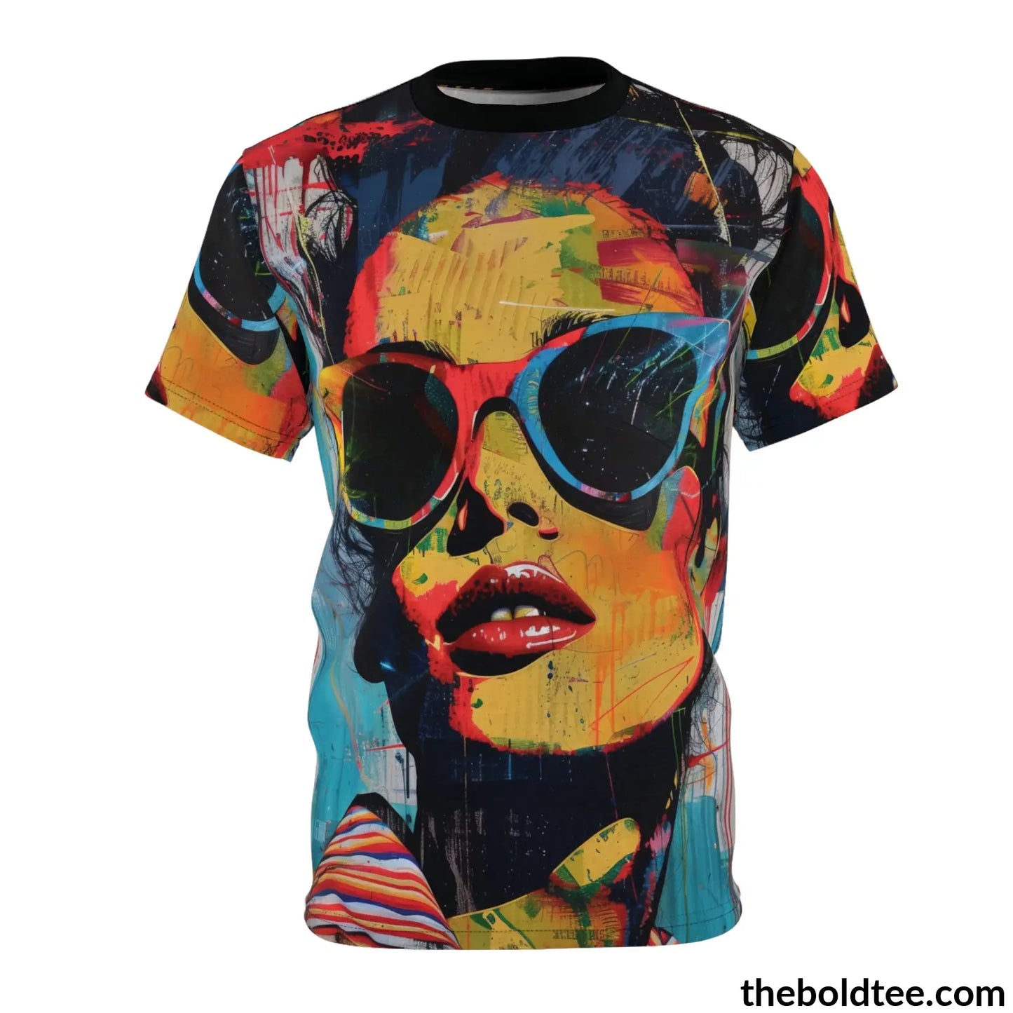 Grafitti Pop Art Tee - Premium All Over Print Crewneck Black Stitching / 6 Oz. S Prints