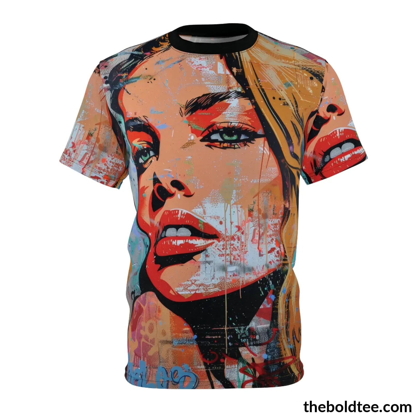 Grafitti Pop Art Tee - Premium All Over Print Crewneck Black Stitching / 6 Oz. S Prints