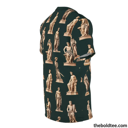 Greek Statues Tee - Premium All Over Print Crewneck Shirt Prints