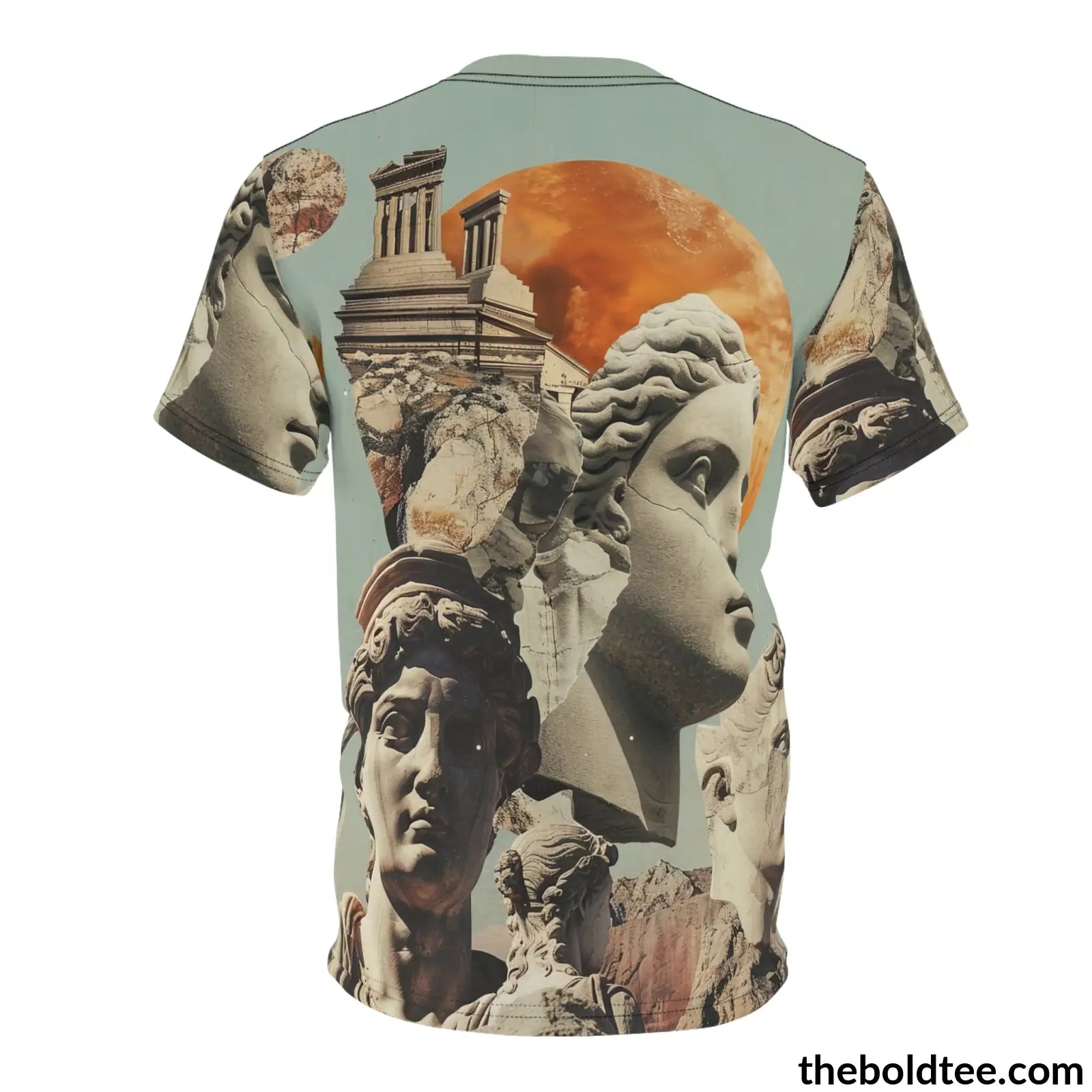 Greek Statues Tee - Premium All Over Print Crewneck Shirt Prints