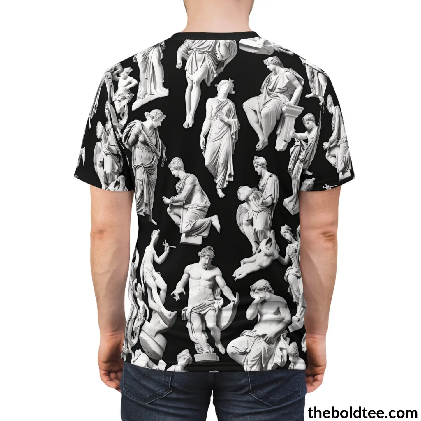 Greek Statues Tee - Premium All Over Print Crewneck Shirt Prints