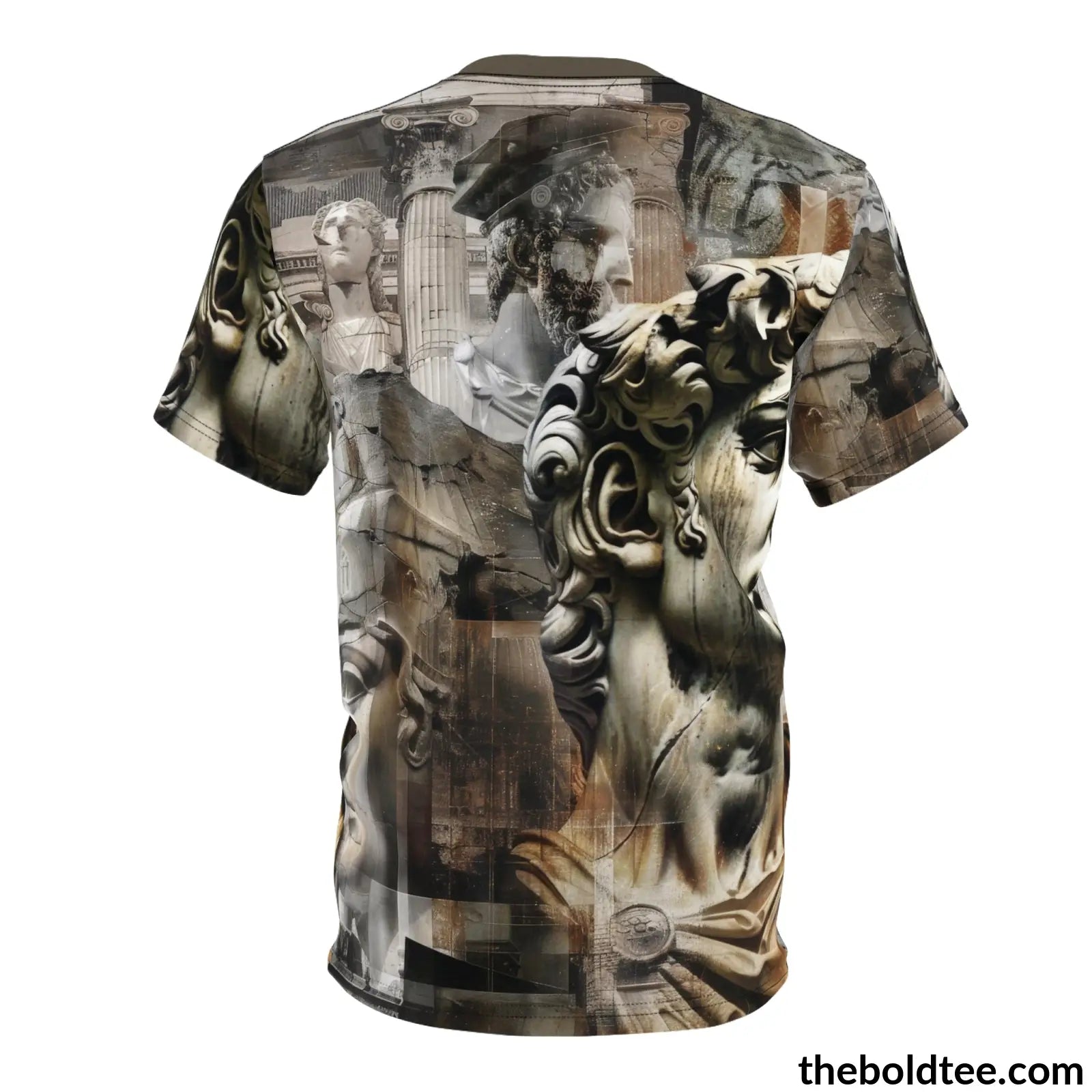 Greek Statues Tee - Premium All Over Print Crewneck Shirt Prints