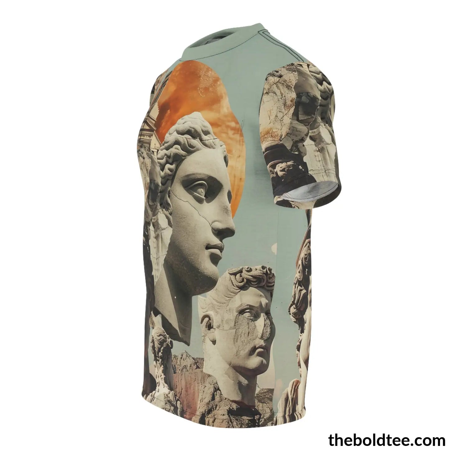 Greek Statues Tee - Premium All Over Print Crewneck Shirt Prints