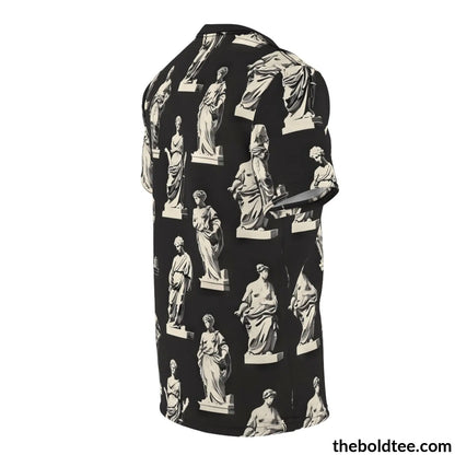 Greek Statues Tee - Premium All Over Print Crewneck Shirt Prints