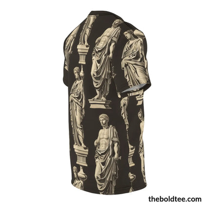 Greek Statues Tee - Premium All Over Print Crewneck Shirt Prints