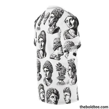 Greek Statues Tee - Premium All Over Print Crewneck Shirt Prints