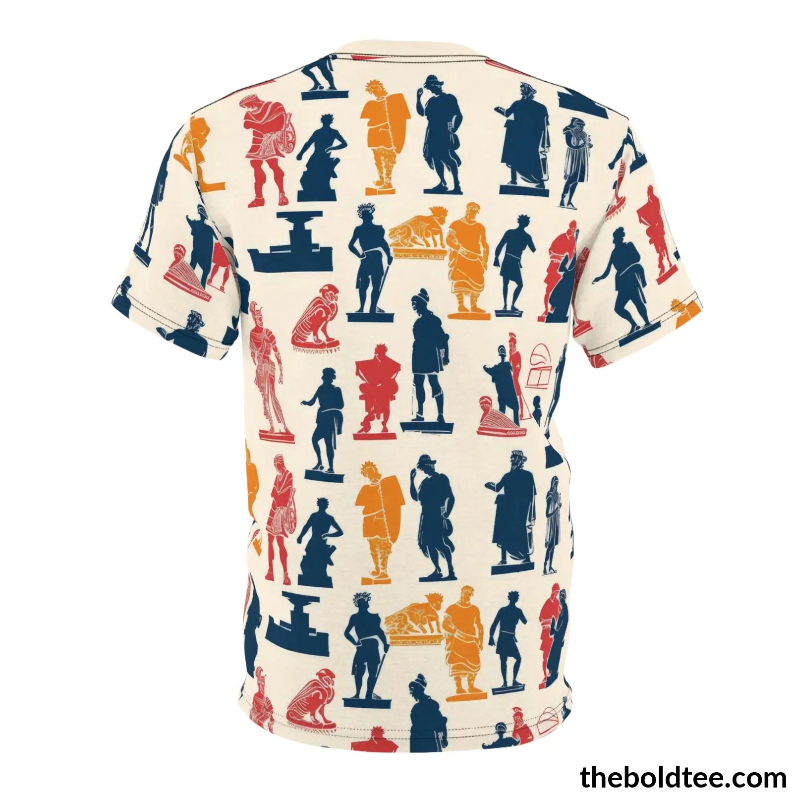 Greek Statues Tee - Premium All Over Print Crewneck Shirt Prints