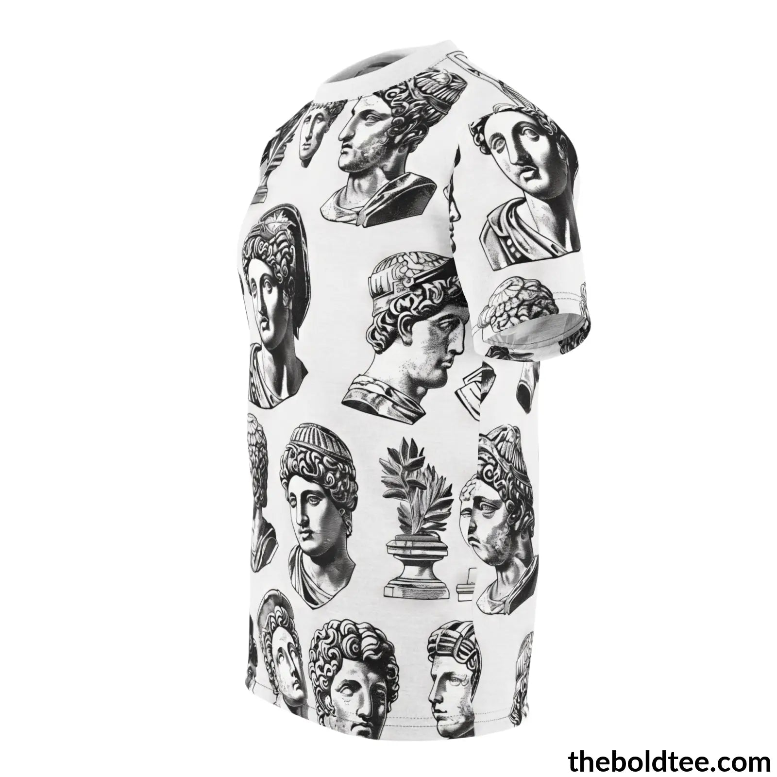 Greek Statues Tee - Premium All Over Print Crewneck Shirt Prints