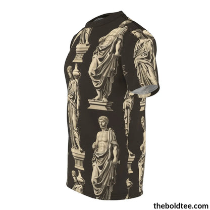 Greek Statues Tee - Premium All Over Print Crewneck Shirt Prints