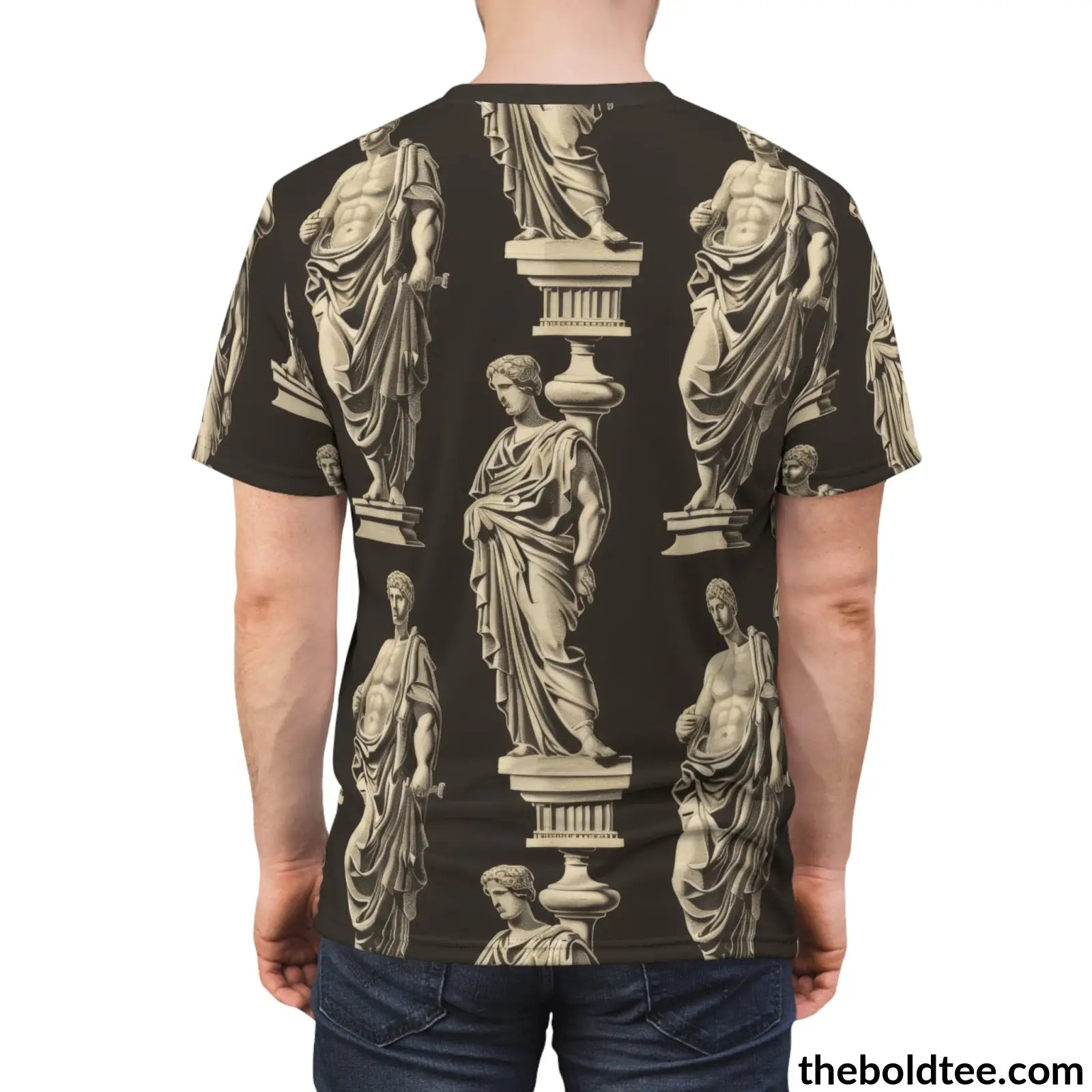 Greek Statues Tee - Premium All Over Print Crewneck Shirt Prints