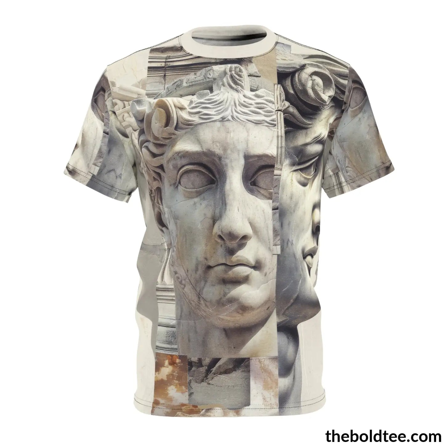 Greek Statues Tee - Premium All Over Print Crewneck Shirt Black Stitching / 6 Oz. S Prints