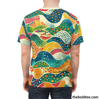 Happy Colors Tee - Premium All Over Print Crewneck Shirt Prints