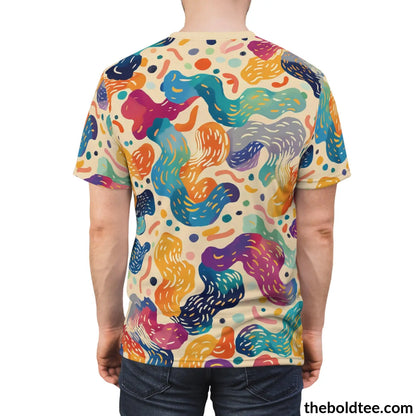 Happy Colors Tee - Premium All Over Print Crewneck Shirt Prints