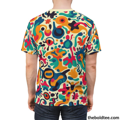 Happy Colors Tee - Premium All Over Print Crewneck Shirt Prints