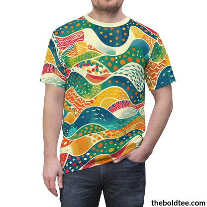 Happy Colors Tee - Premium All Over Print Crewneck Shirt Prints