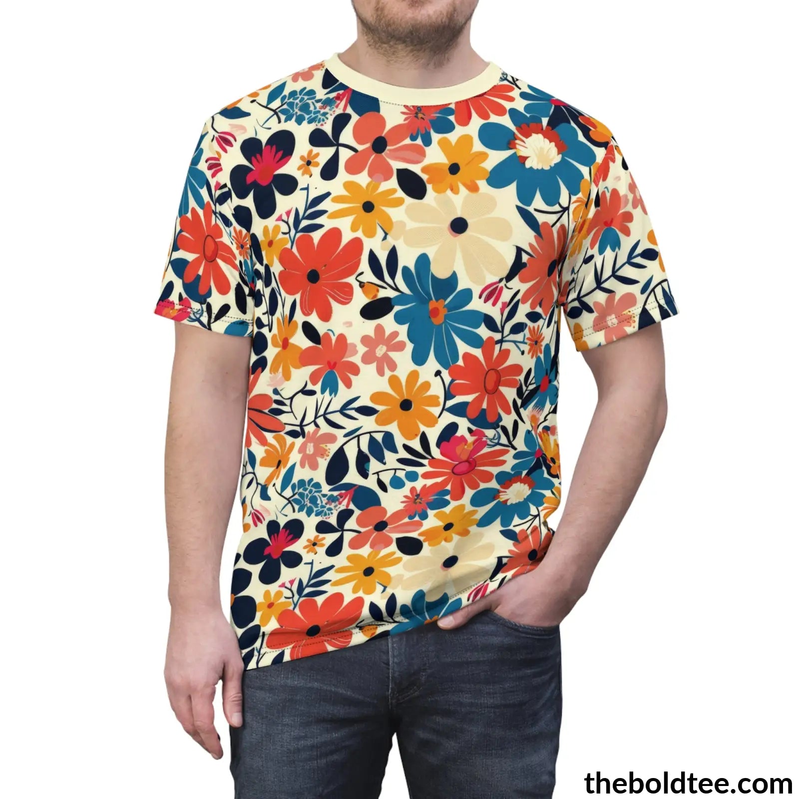 Happy Colors Tee - Premium All Over Print Crewneck Shirt Prints