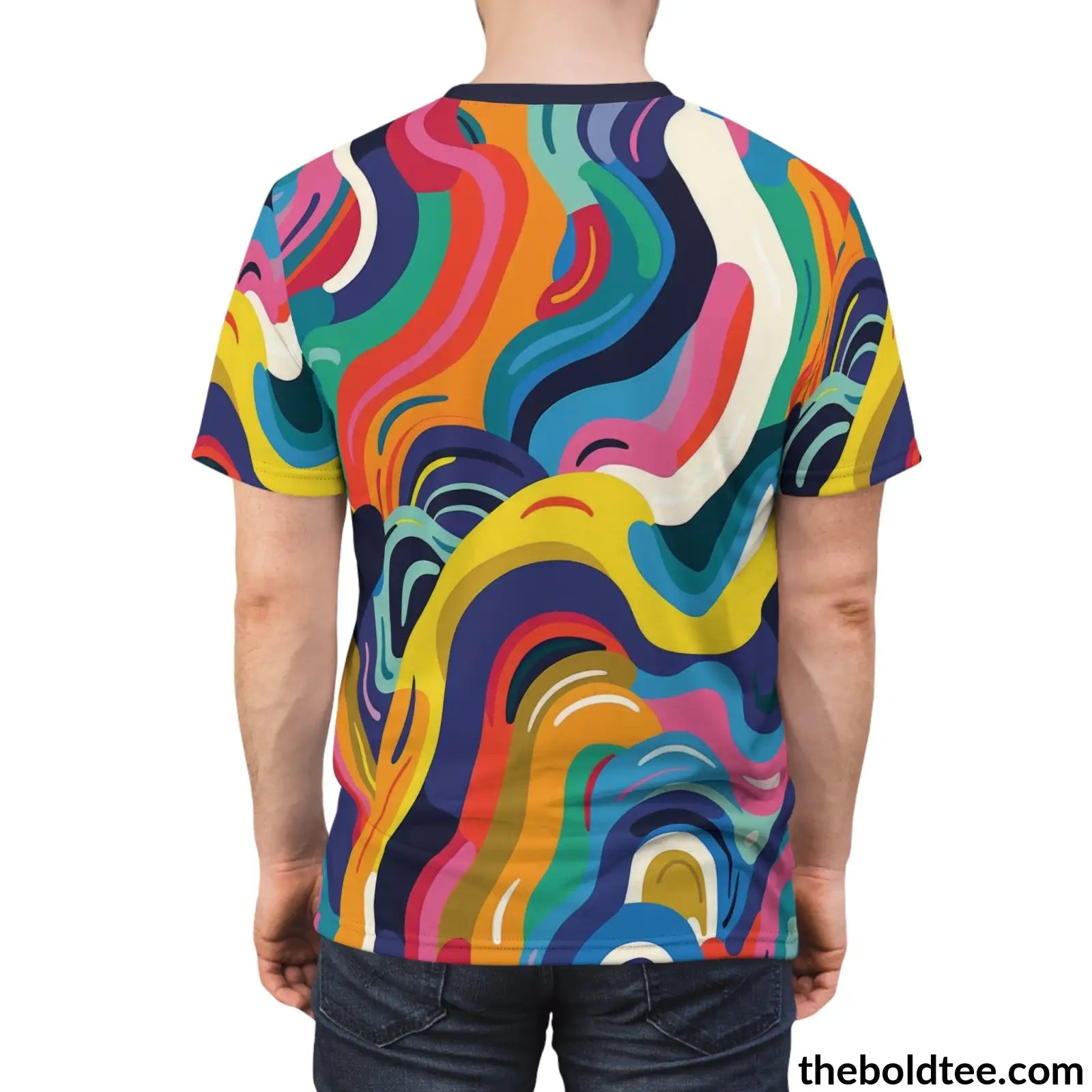 Happy Colors Tee - Premium All Over Print Crewneck Shirt Prints