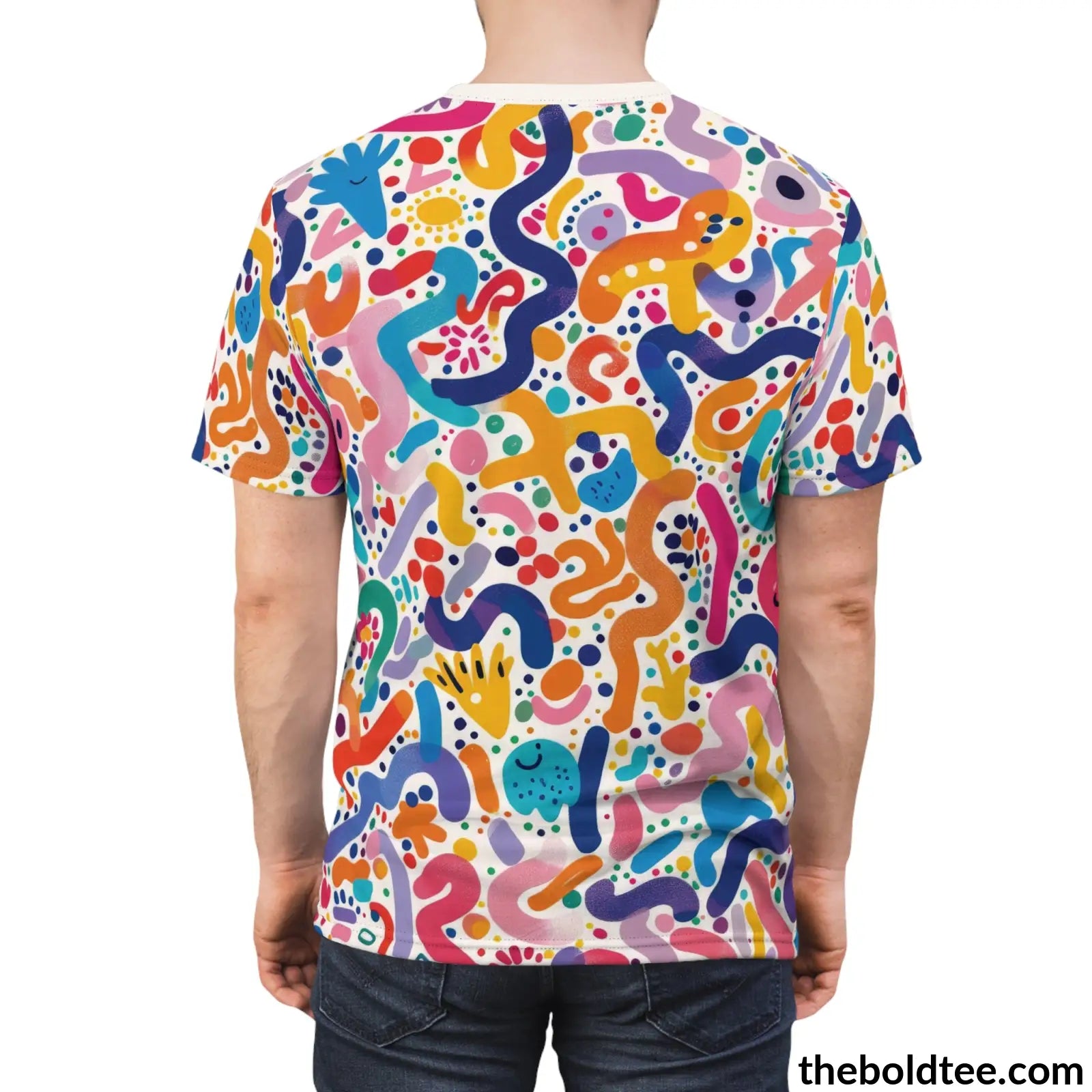 Happy Colors Tee - Premium All Over Print Crewneck Shirt Prints