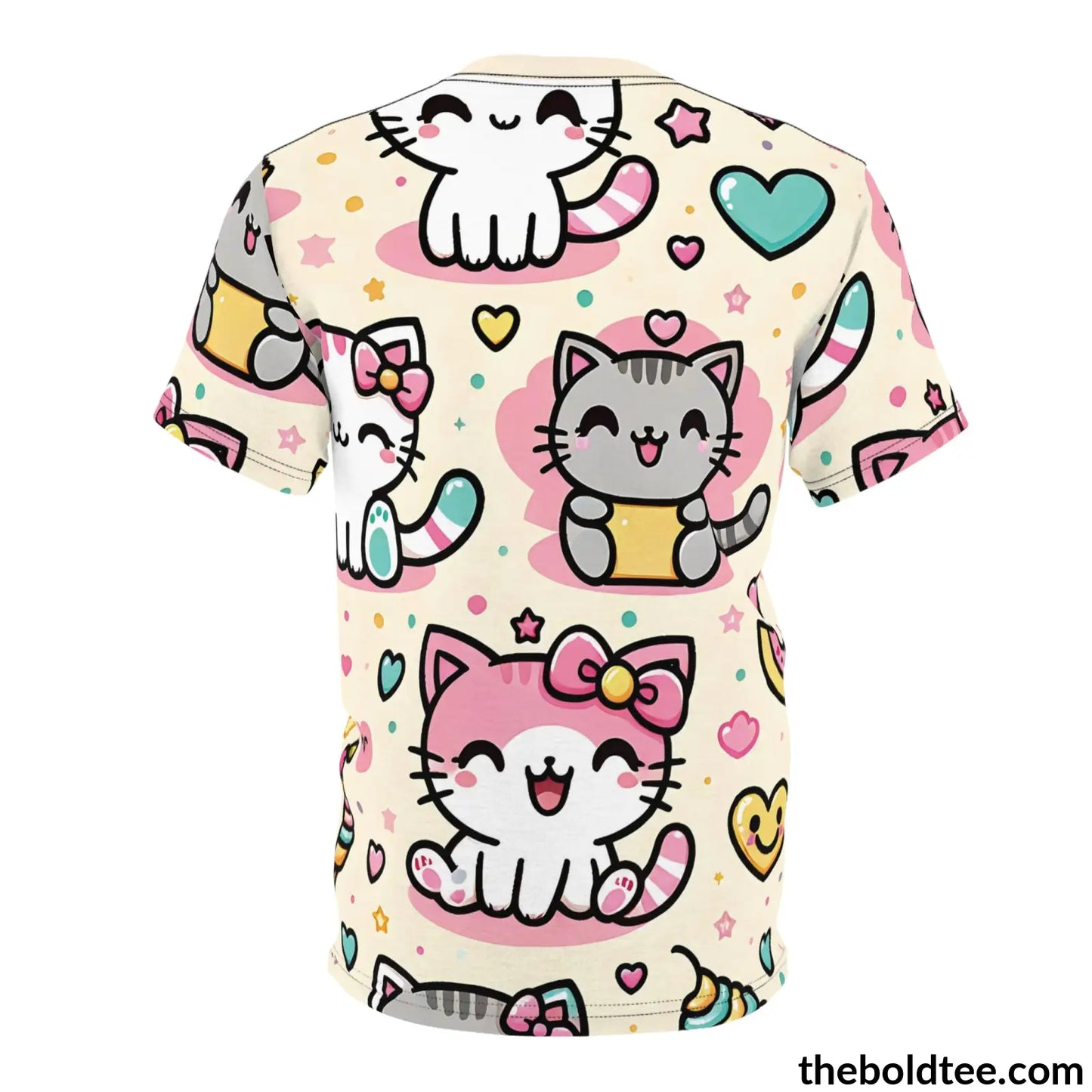 Happy Kawaii Tee - Premium All Over Print Crewneck Shirt Prints