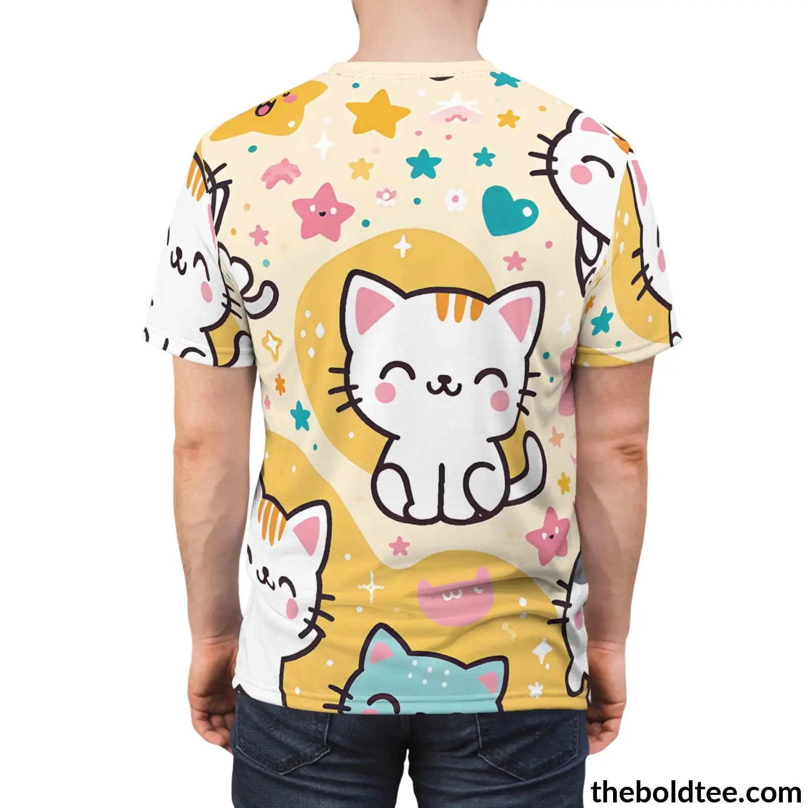 Happy Kawaii Tee - Premium All Over Print Crewneck Shirt Prints