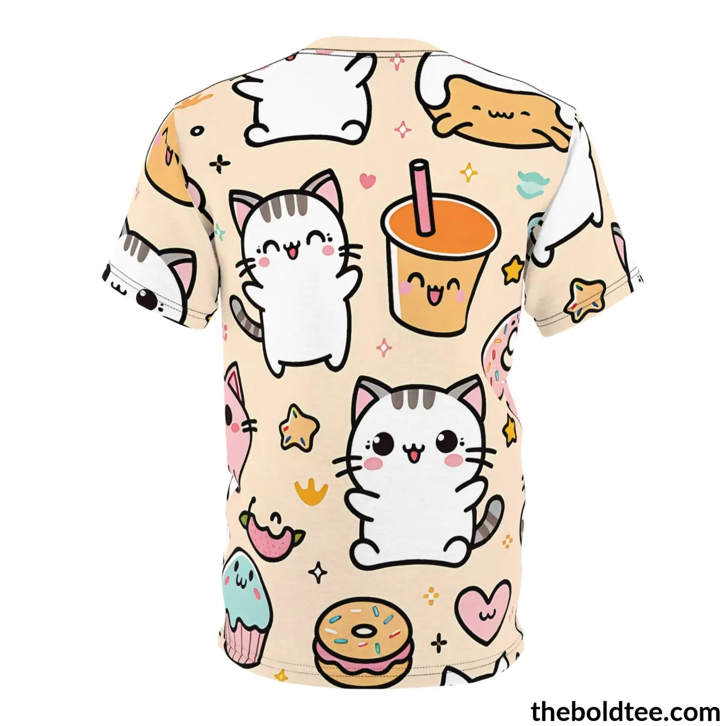 Happy Kawaii Tee - Premium All Over Print Crewneck Shirt Prints