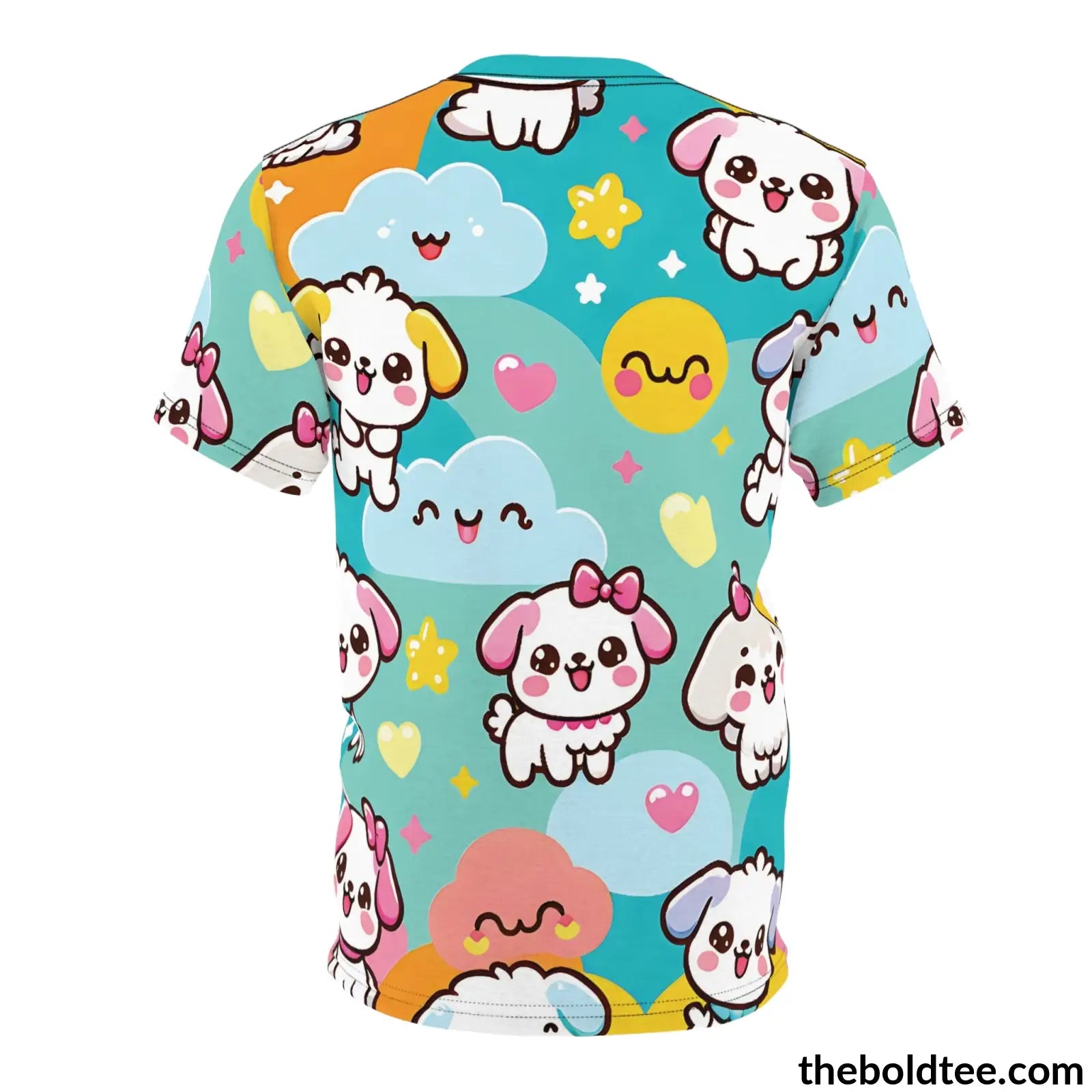 Happy Kawaii Dogs Tee - Premium All Over Print Crewneck Shirt Prints