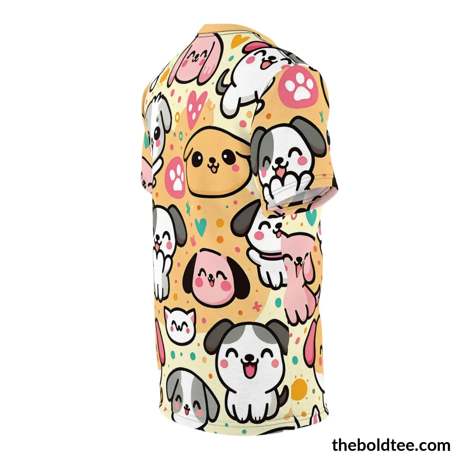 Happy Kawaii Dogs Tee - Premium All Over Print Crewneck Shirt Prints