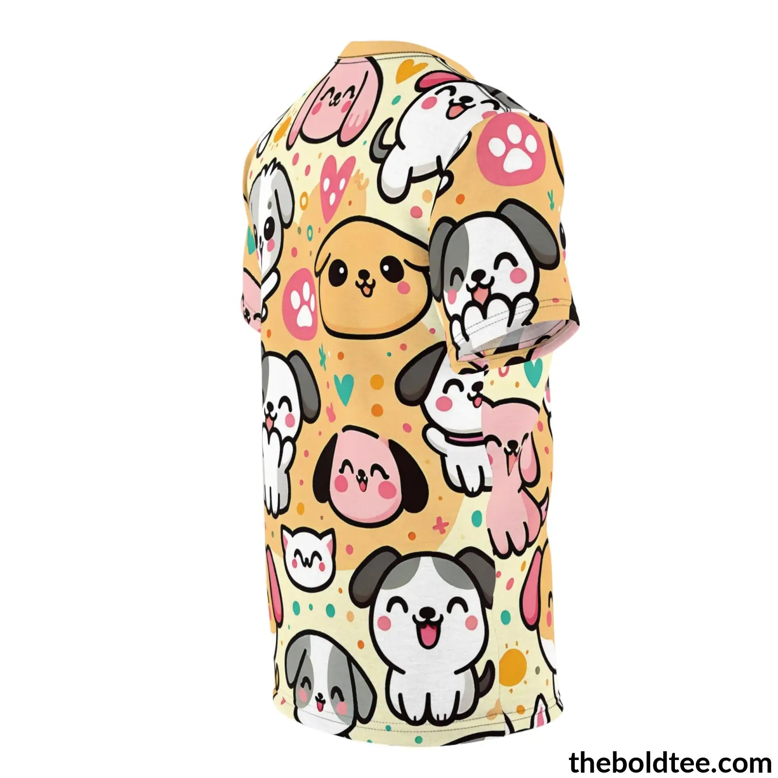 Happy Kawaii Dogs Tee - Premium All Over Print Crewneck Shirt Prints