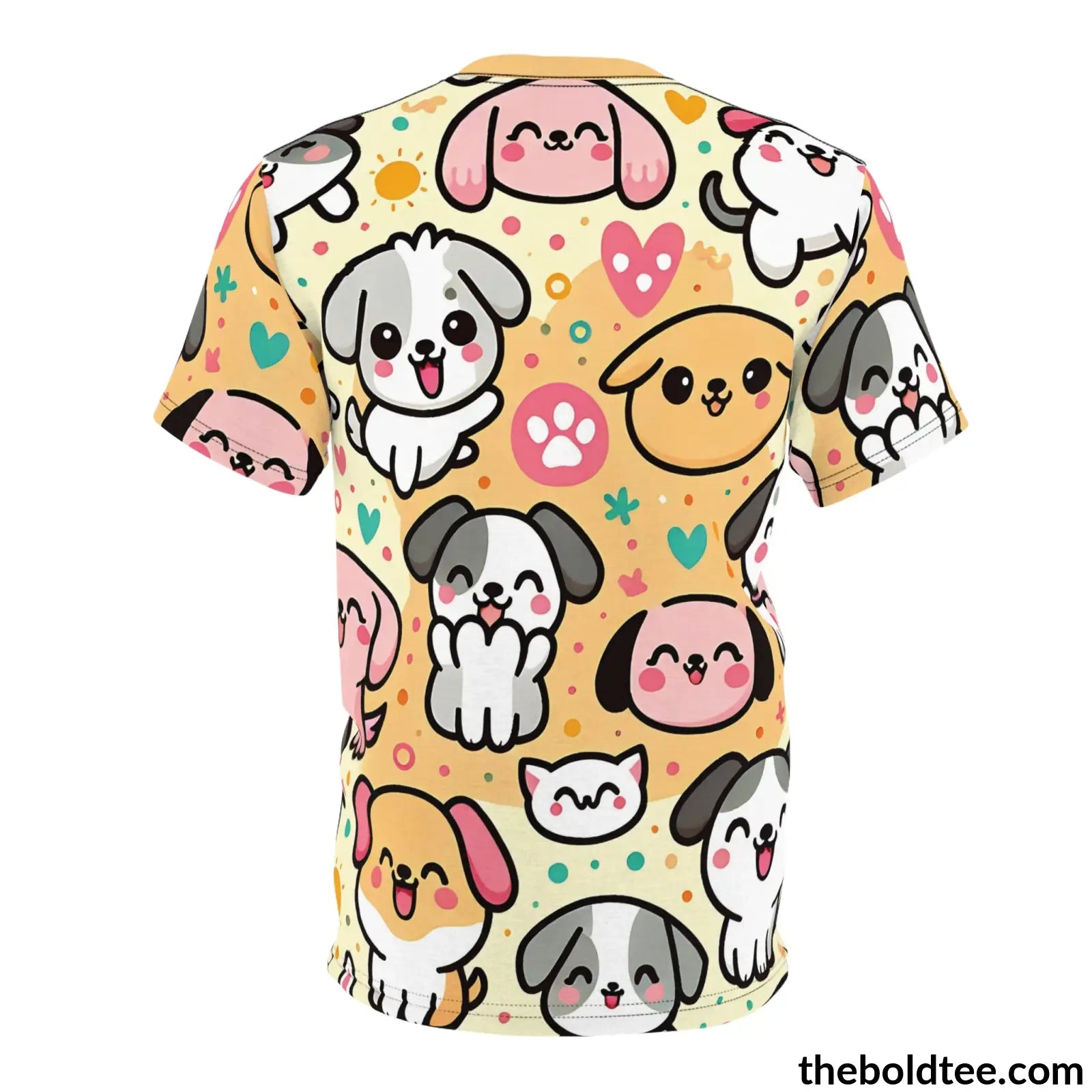 Happy Kawaii Dogs Tee - Premium All Over Print Crewneck Shirt Prints