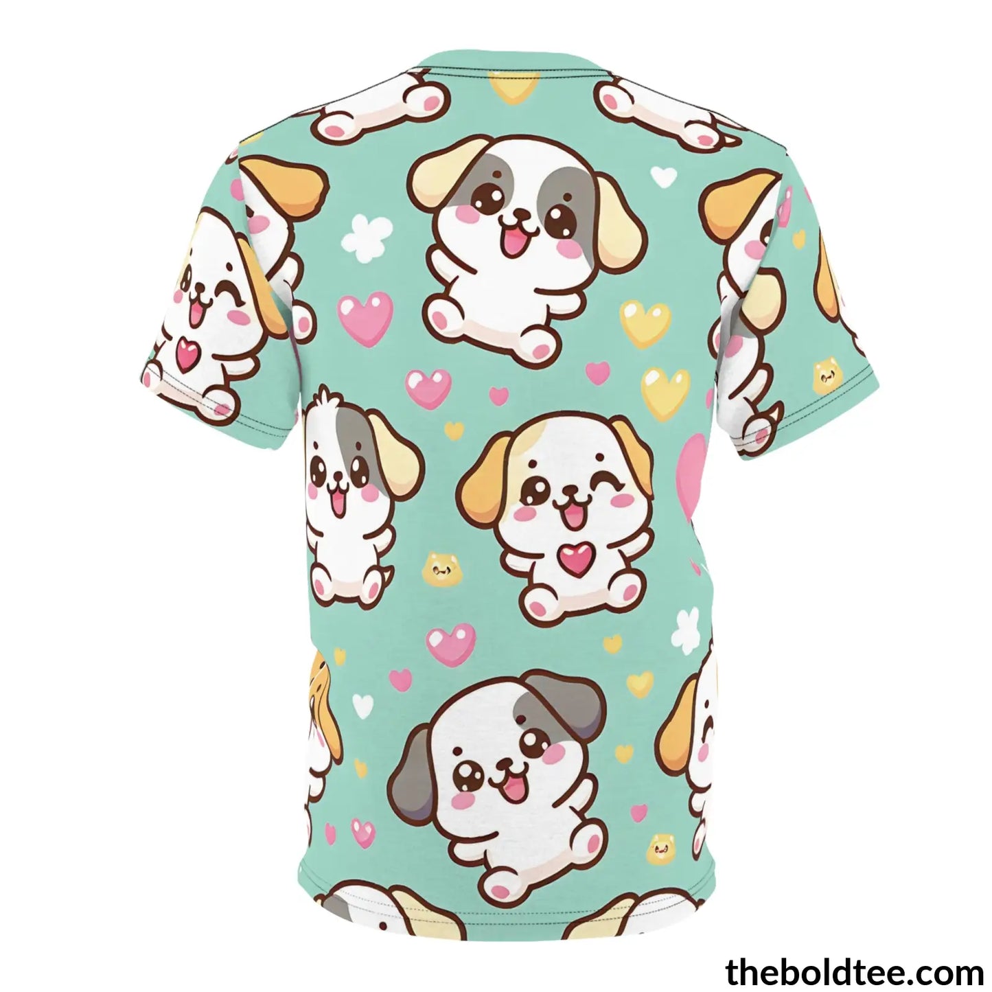 Happy Kawaii Dogs Tee - Premium All Over Print Crewneck Shirt Prints