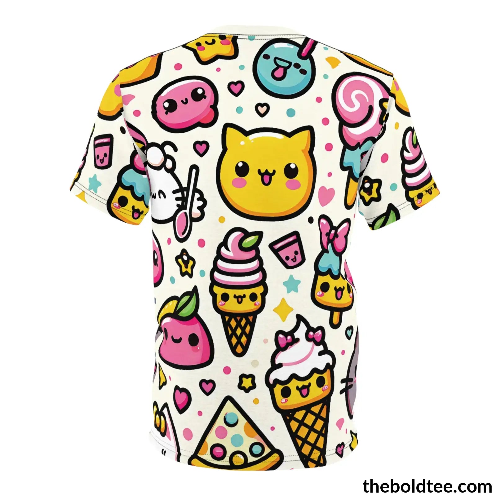 Happy Kawaii Tee - Premium All Over Print Crewneck Shirt Prints