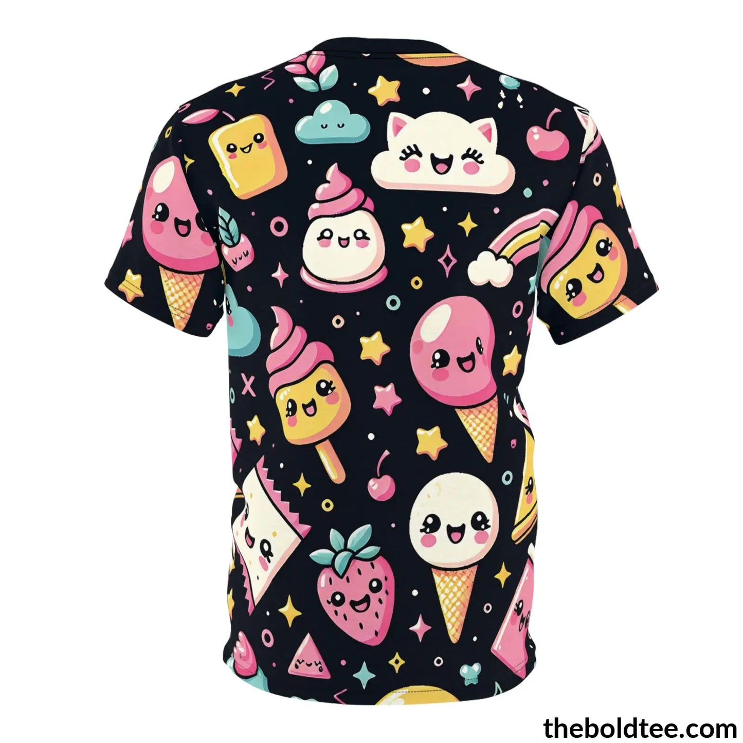 Happy Kawaii Tee - Premium All Over Print Crewneck Shirt Prints