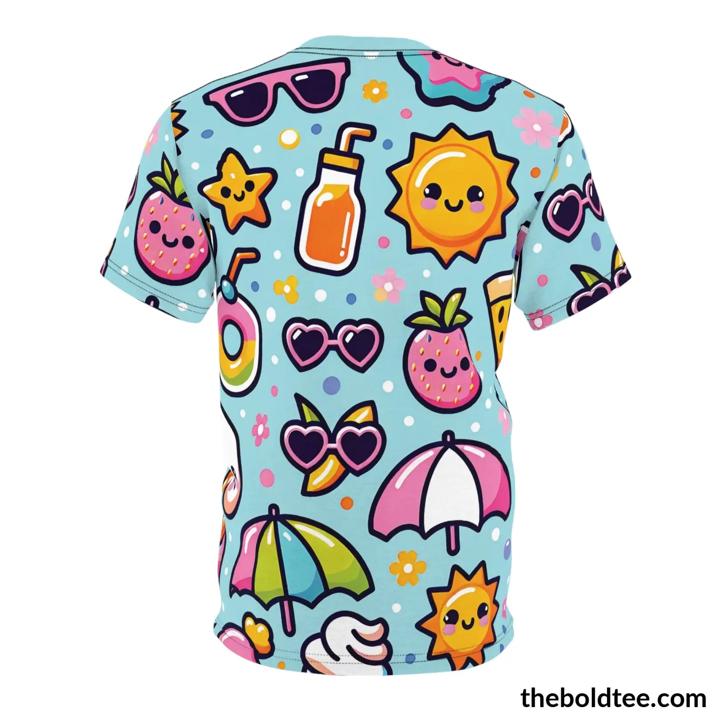 Happy Kawaii Tee - Premium All Over Print Crewneck Shirt Prints